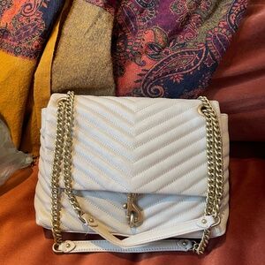 Rebecca Minkoff - Edie Quilted Flap Shoulder in Sand Dune